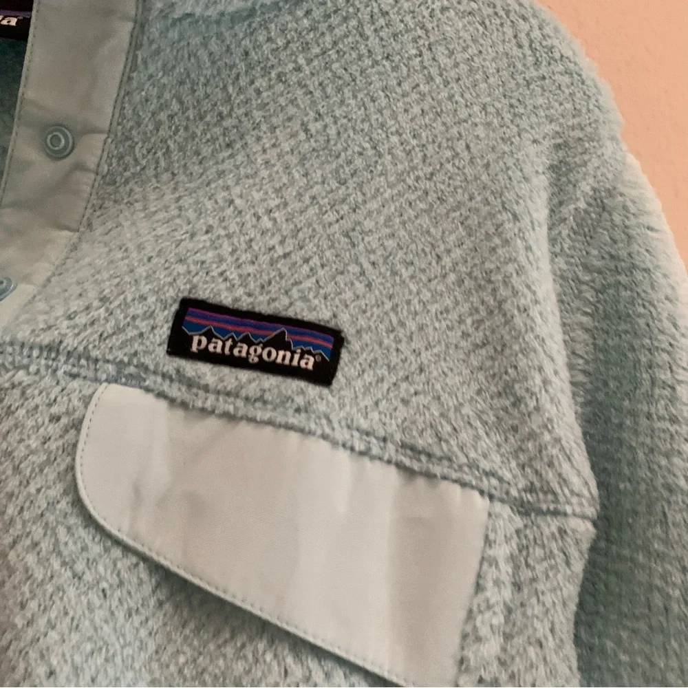Patagonia Light Aqua Fleece Pullover Hoodie
